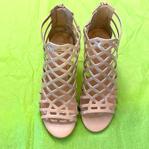 Material Girl Shoes - Material Girl Nude Patent Wedges